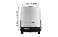 Extra Large Van for a move in London - Back View Dimension Thumbnail