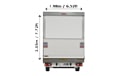 Luton Van for a move in London - Back View Dimension Thumbnail