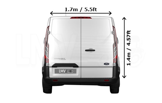 Medium Van for a move in London - Back View Dimension