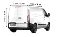 Medium Van for a move in London - Back View Dimension Thumbnail