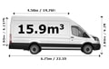 Extra Large Van for a move in London - Side View Dimension Thumbnail