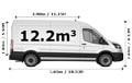 Large Van for a move in London - Side View Dimension Thumbnail