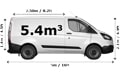 Medium Van for a move in London - Side View Dimension Thumbnail